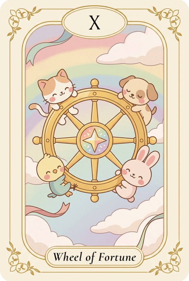타로 카드 운명의 수레바퀴 (Wheel of Fortune)